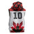 Custom Canadian Rugby Sleeveless Hoodie Maple Leaves Sporty Art Style White Color - Wonder Print Shop