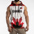 Custom Canadian Rugby Sleeveless Hoodie Maple Leaves Sporty Art Style White Color - Wonder Print Shop