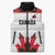 Custom Canadian Rugby Sleeveless Puffer Jacket Maple Leaves Sporty Art Style White Color - Wonder Print Shop
