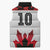 Custom Canadian Rugby Sleeveless Puffer Jacket Maple Leaves Sporty Art Style White Color - Wonder Print Shop