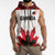 Custom Canadian Rugby Sleeveless Zip Hoodie Maple Leaves Sporty Art Style White Color - Wonder Print Shop