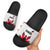 Canadian Rugby Slide Sandals Maple Leaves Sporty Art Style White Color - Wonder Print Shop