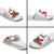 Canadian Rugby Slide Sandals Maple Leaves Sporty Art Style White Color - Wonder Print Shop