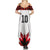 Custom Canadian Rugby Summer Maxi Dress Maple Leaves Sporty Art Style White Color - Wonder Print Shop