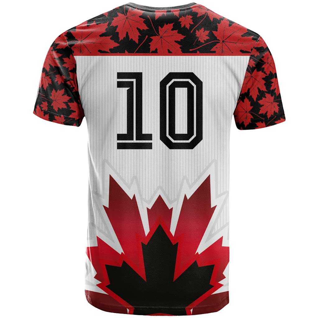 Custom Canadian Rugby T Shirt Maple Leaves Sporty Art Style White Color - Wonder Print Shop