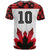 Custom Canadian Rugby T Shirt Maple Leaves Sporty Art Style White Color - Wonder Print Shop