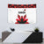 Canadian Rugby Tapestry Maple Leaves Sporty Art Style White Color - Wonder Print Shop