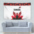 Canadian Rugby Tapestry Maple Leaves Sporty Art Style White Color - Wonder Print Shop