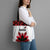 Canadian Rugby Tote Bag Maple Leaves Sporty Art Style White Color - Wonder Print Shop