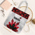 Canadian Rugby Tote Bag Maple Leaves Sporty Art Style White Color - Wonder Print Shop
