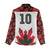 Custom Canadian Rugby Women Casual Shirt Maple Leaves Sporty Art Style White Color - Wonder Print Shop