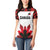 Custom Canadian Rugby Women Polo Shirt Maple Leaves Sporty Art Style White Color - Wonder Print Shop