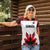 Custom Canadian Rugby Women Polo Shirt Maple Leaves Sporty Art Style White Color - Wonder Print Shop
