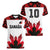 Custom Canadian Rugby Women V-Neck T-Shirt Maple Leaves Sporty Art Style White Color - Wonder Print Shop
