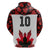 Custom Canadian Rugby Zip Hoodie Maple Leaves Sporty Art Style White Color - Wonder Print Shop