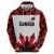 Custom Canadian Rugby Zip Hoodie Maple Leaves Sporty Art Style White Color - Wonder Print Shop