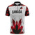Custom Canadian Rugby Zipper Polo Shirt Maple Leaves Sporty Art Style White Color - Wonder Print Shop