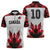 Custom Canadian Rugby Zipper Polo Shirt Maple Leaves Sporty Art Style White Color - Wonder Print Shop