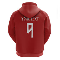 Custom Norway Football Hoodie Norge Viking and Rosemaling Ornament