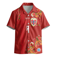 Custom Norway Football Kid Hawaiian Shirt Norge Viking and Rosemaling Ornament