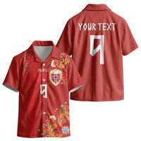 Custom Norway Football Kid Hawaiian Shirt Norge Viking and Rosemaling Ornament