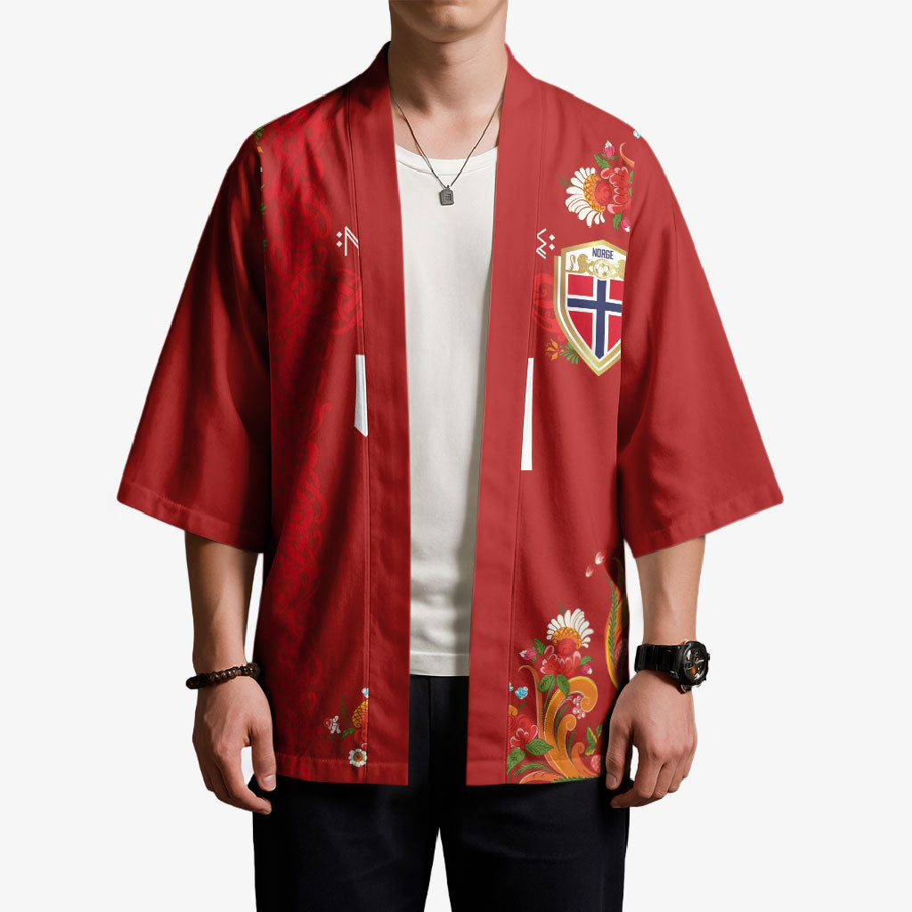 Custom Norway Football Kimono Norge Viking and Rosemaling Ornament