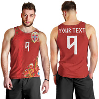 Custom Norway Football Men Tank Top Norge Viking and Rosemaling Ornament