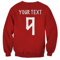 Custom Norway Football Sweatshirt Norge Viking and Rosemaling Ornament