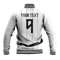Custom Norway Football Baseball Jacket Norge Viking Ornament Whiteout