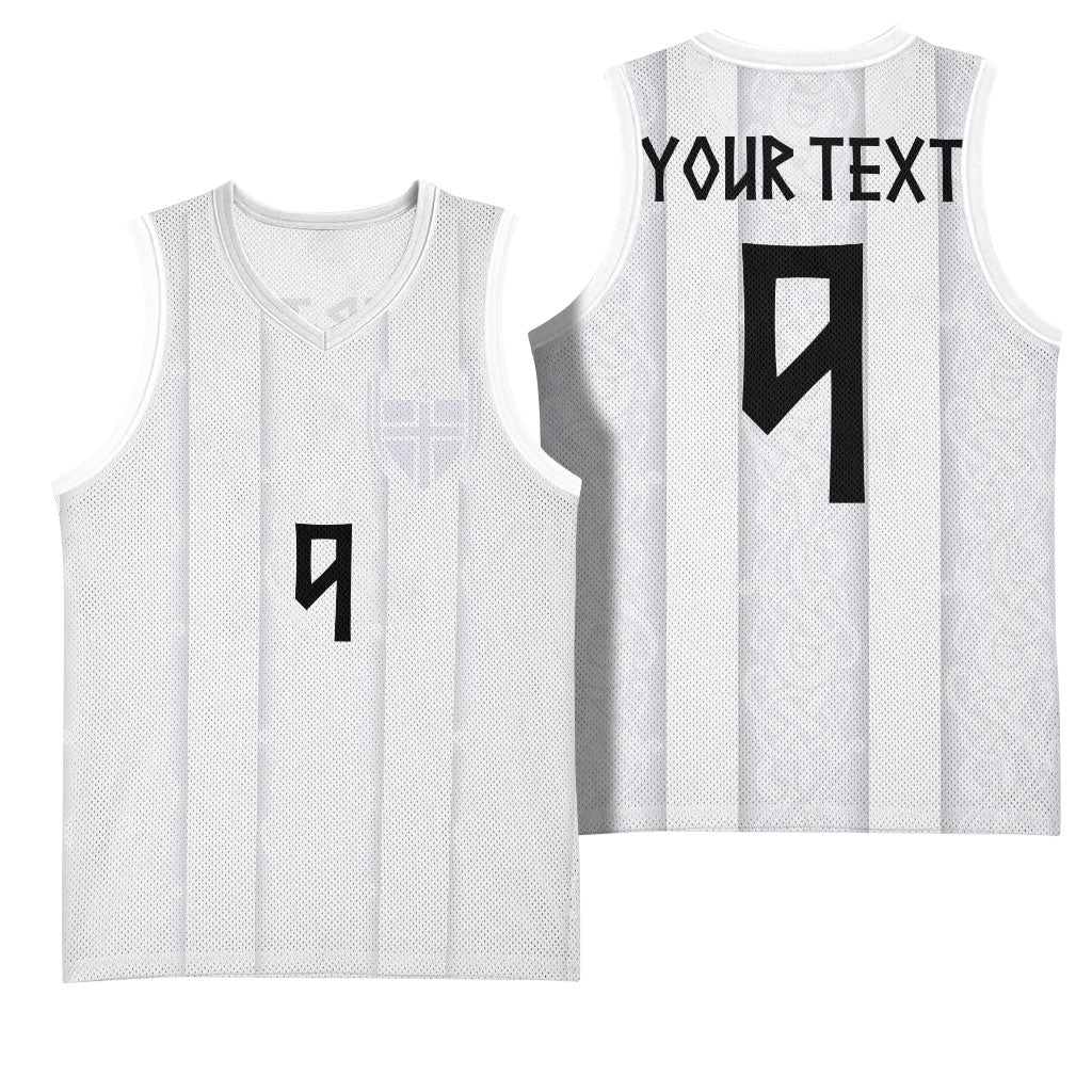 Custom Norway Football Basketball Jersey Norge Viking Ornament Whiteout