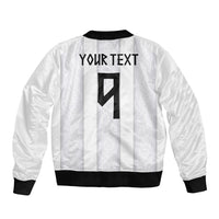 Custom Norway Football Bomber Jacket Norge Viking Ornament Whiteout