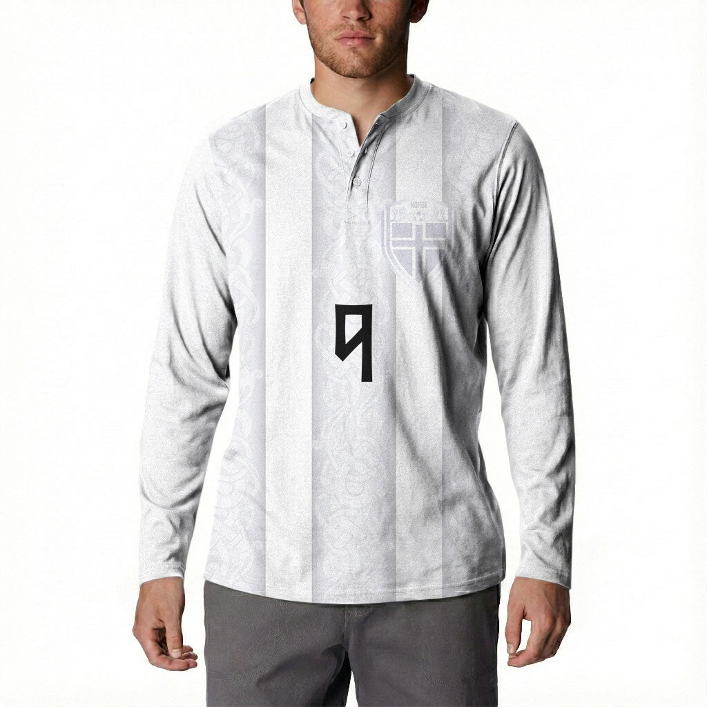Custom Norway Football Button Sweatshirt Norge Viking Ornament Whiteout