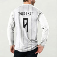 Custom Norway Football Button Sweatshirt Norge Viking Ornament Whiteout