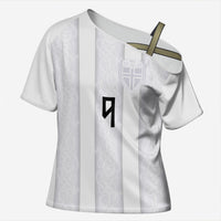 Custom Norway Football Cross Shoulder Shirt Norge Viking Ornament Whiteout