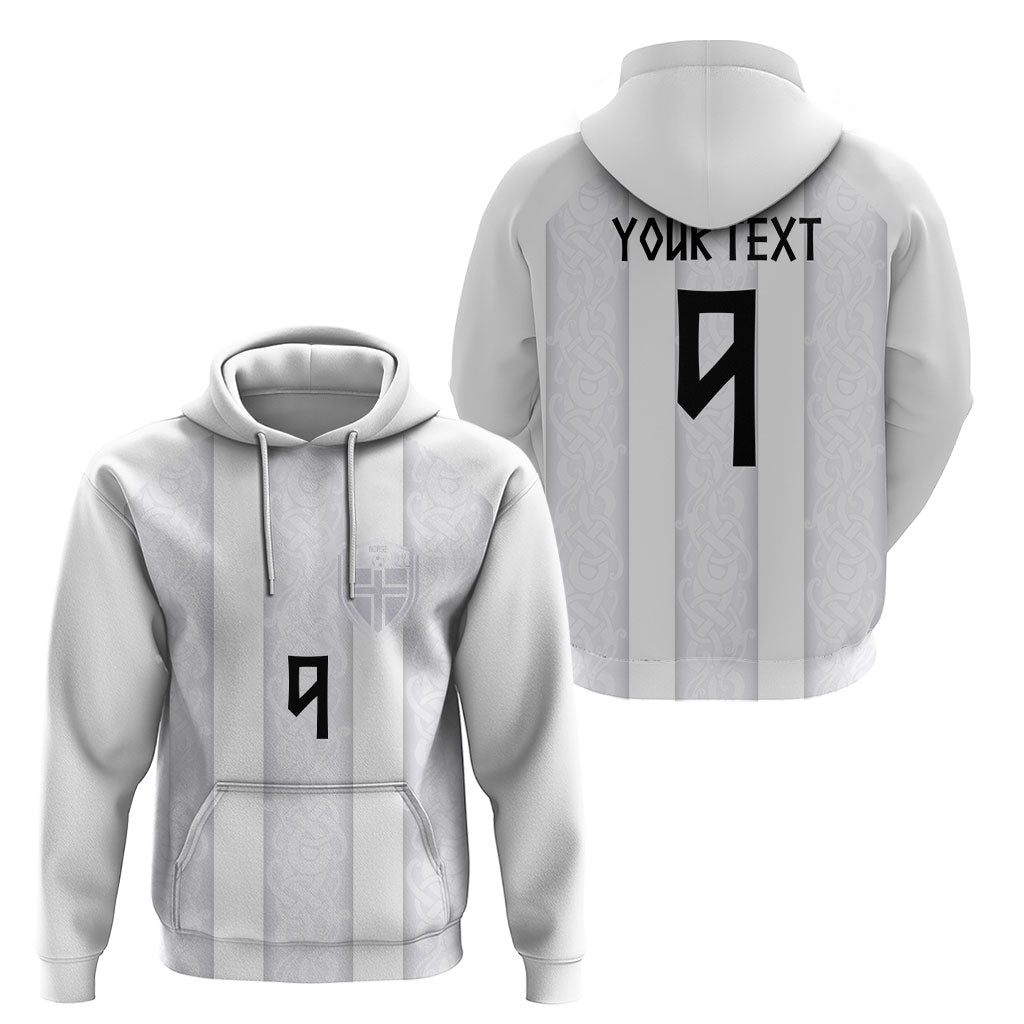 Custom Norway Football Hoodie Norge Viking Ornament Whiteout