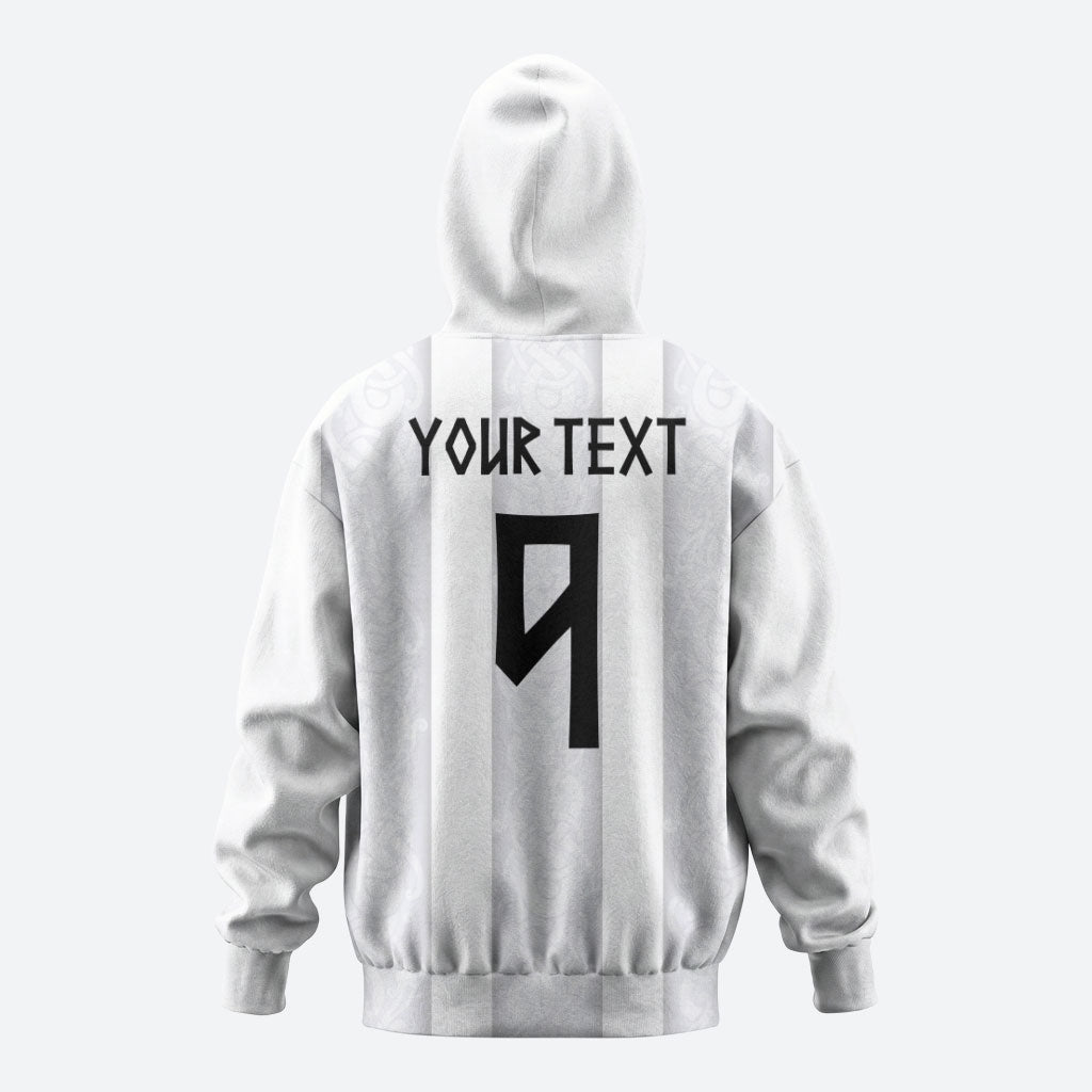 Custom Norway Football Hoodie Norge Viking Ornament Whiteout