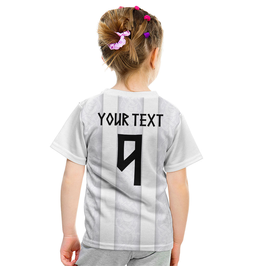 Custom Norway Football Kid T Shirt Norge Viking Ornament Whiteout