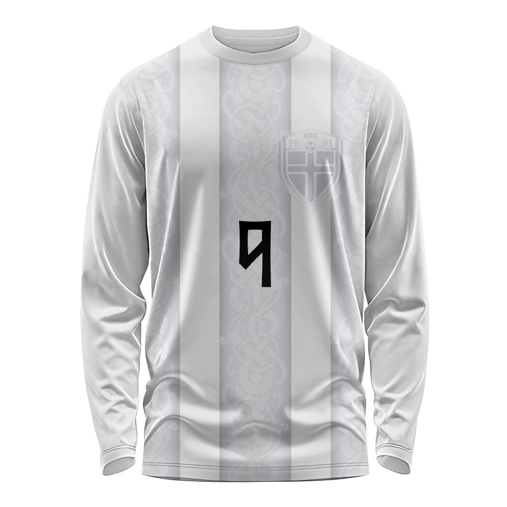Custom Norway Football Long Sleeve Shirt Norge Viking Ornament Whiteout