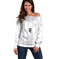 Custom Norway Football Off Shoulder Sweater Norge Viking Ornament Whiteout