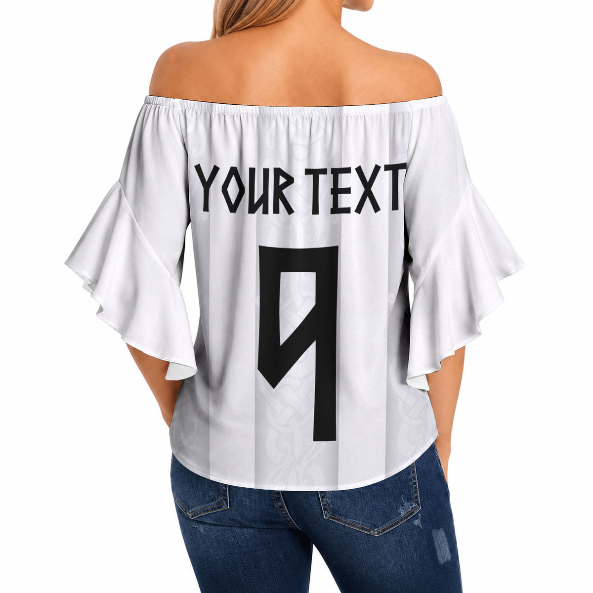 Custom Norway Football Off Shoulder Wrap Waist Top Norge Viking Ornament Whiteout