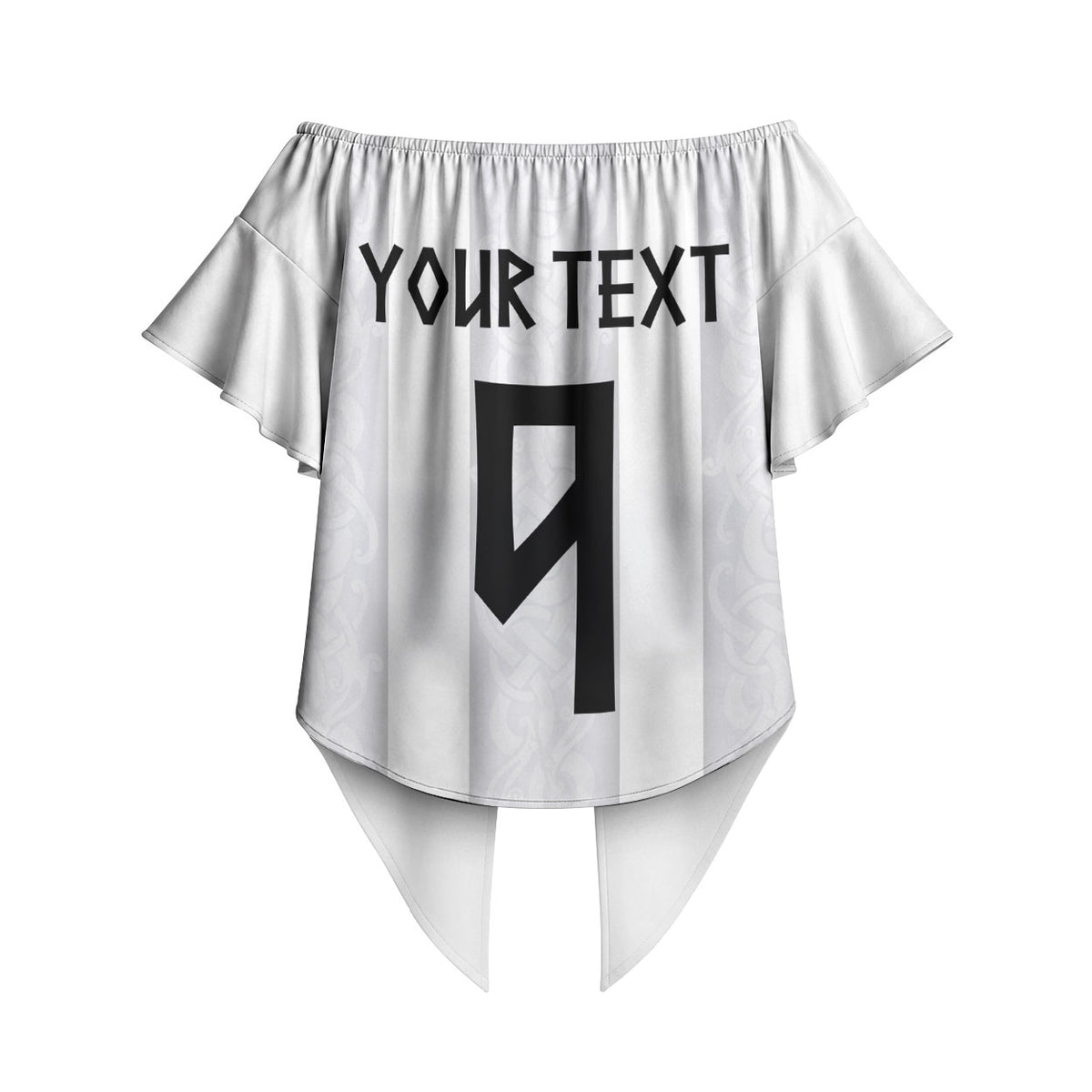 Custom Norway Football Off Shoulder Wrap Waist Top Norge Viking Ornament Whiteout