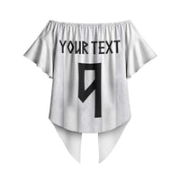 Custom Norway Football Off Shoulder Wrap Waist Top Norge Viking Ornament Whiteout