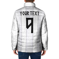 Custom Norway Football Padded Jacket Norge Viking Ornament Whiteout