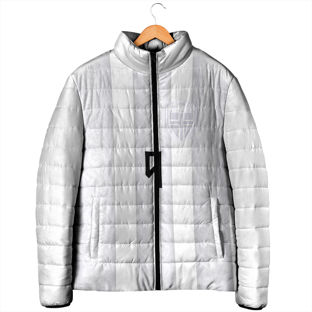 Custom Norway Football Padded Jacket Norge Viking Ornament Whiteout