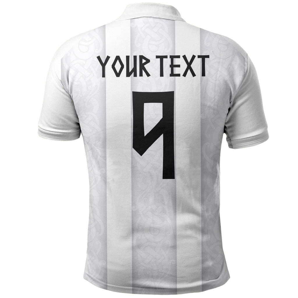 Custom Norway Football Polo Shirt Norge Viking Ornament Whiteout
