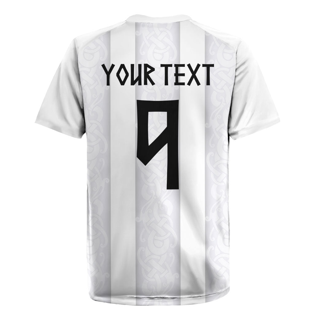Custom Norway Football Rugby Jersey Norge Viking Ornament Whiteout