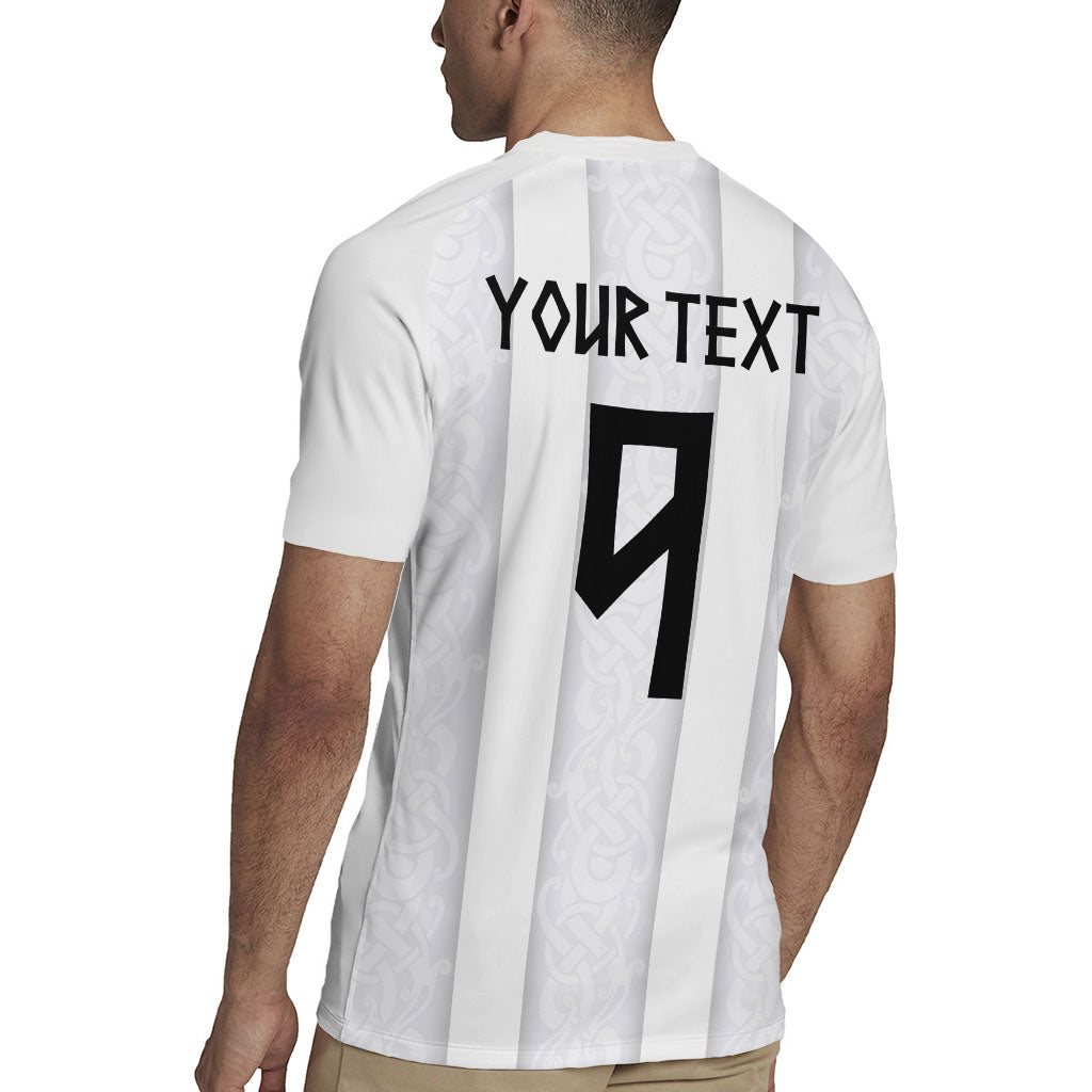 Custom Norway Football Rugby Jersey Norge Viking Ornament Whiteout