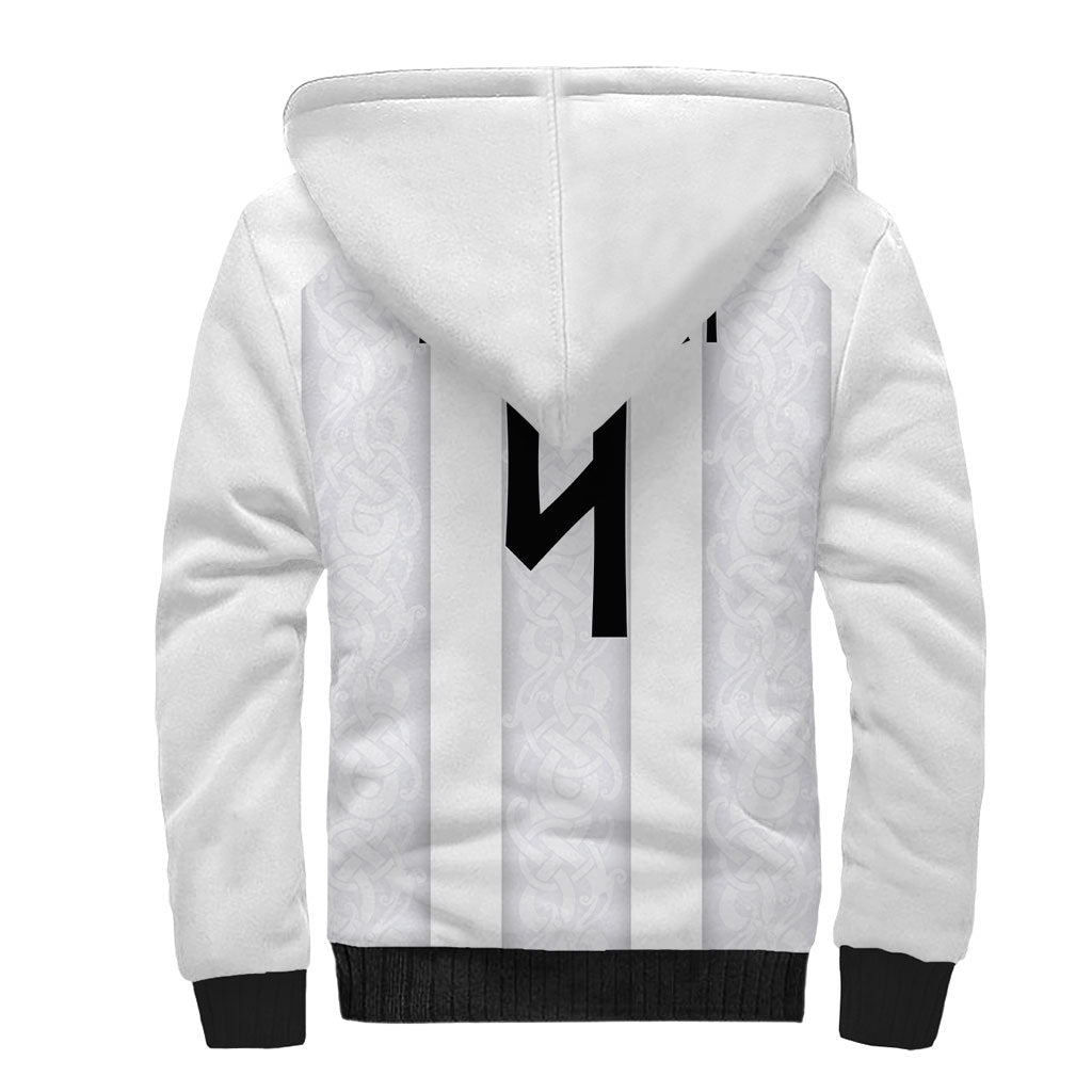 Custom Norway Football Sherpa Hoodie Norge Viking Ornament Whiteout