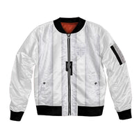 Custom Norway Football Sleeve Zip Bomber Jacket Norge Viking Ornament Whiteout