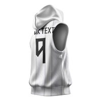 Custom Norway Football Sleeveless Hoodie Norge Viking Ornament Whiteout